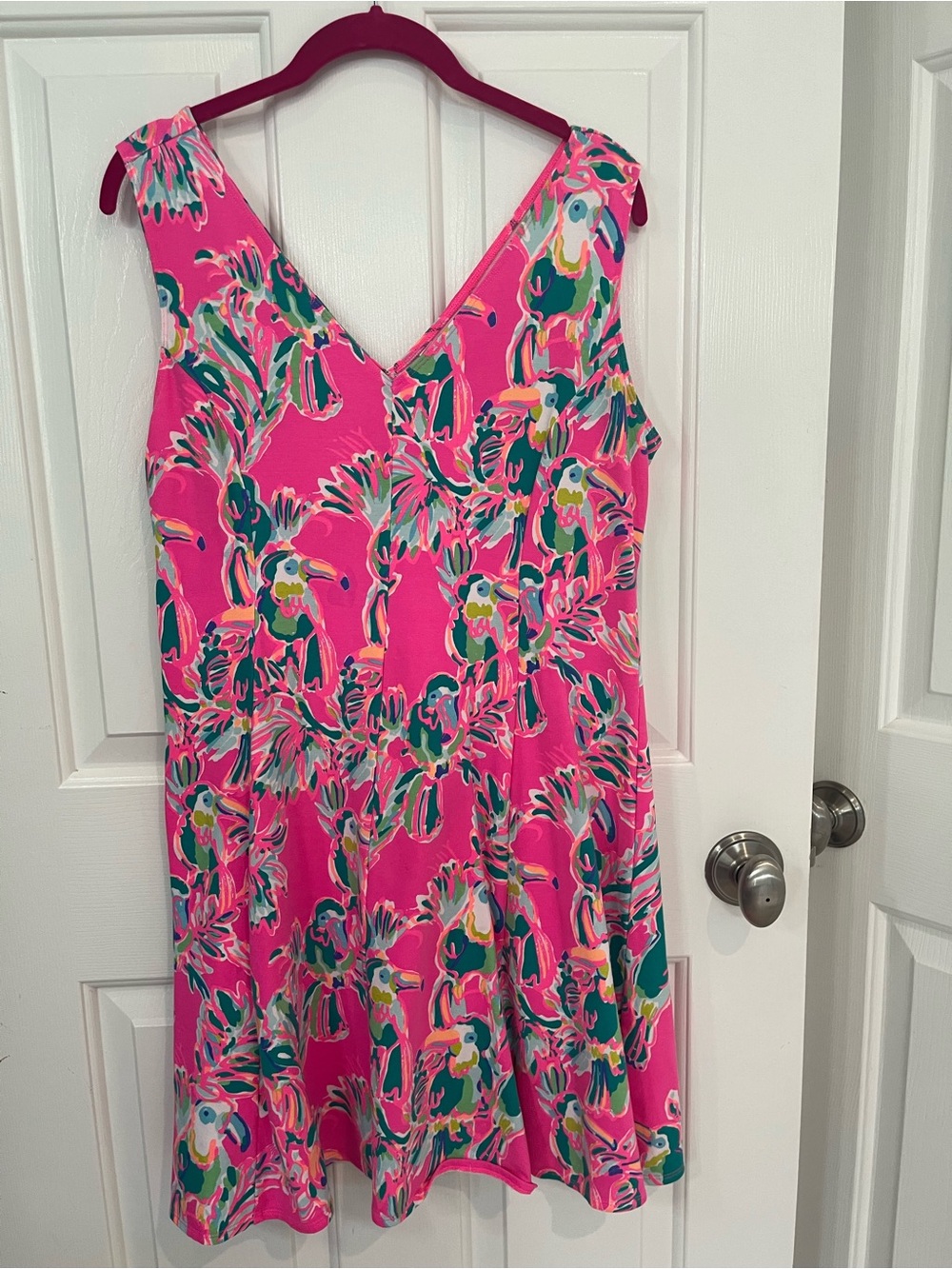 Lilly Pulitzer bright Pink toucan Print mini Dress